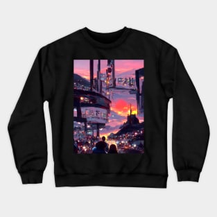 Calm Night Citylight Crewneck Sweatshirt